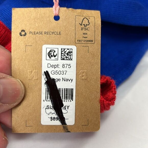 Mini Boden blue and Red Nutcracker Sweater Dress NWT size 3-4 years - Picture 12 of 14